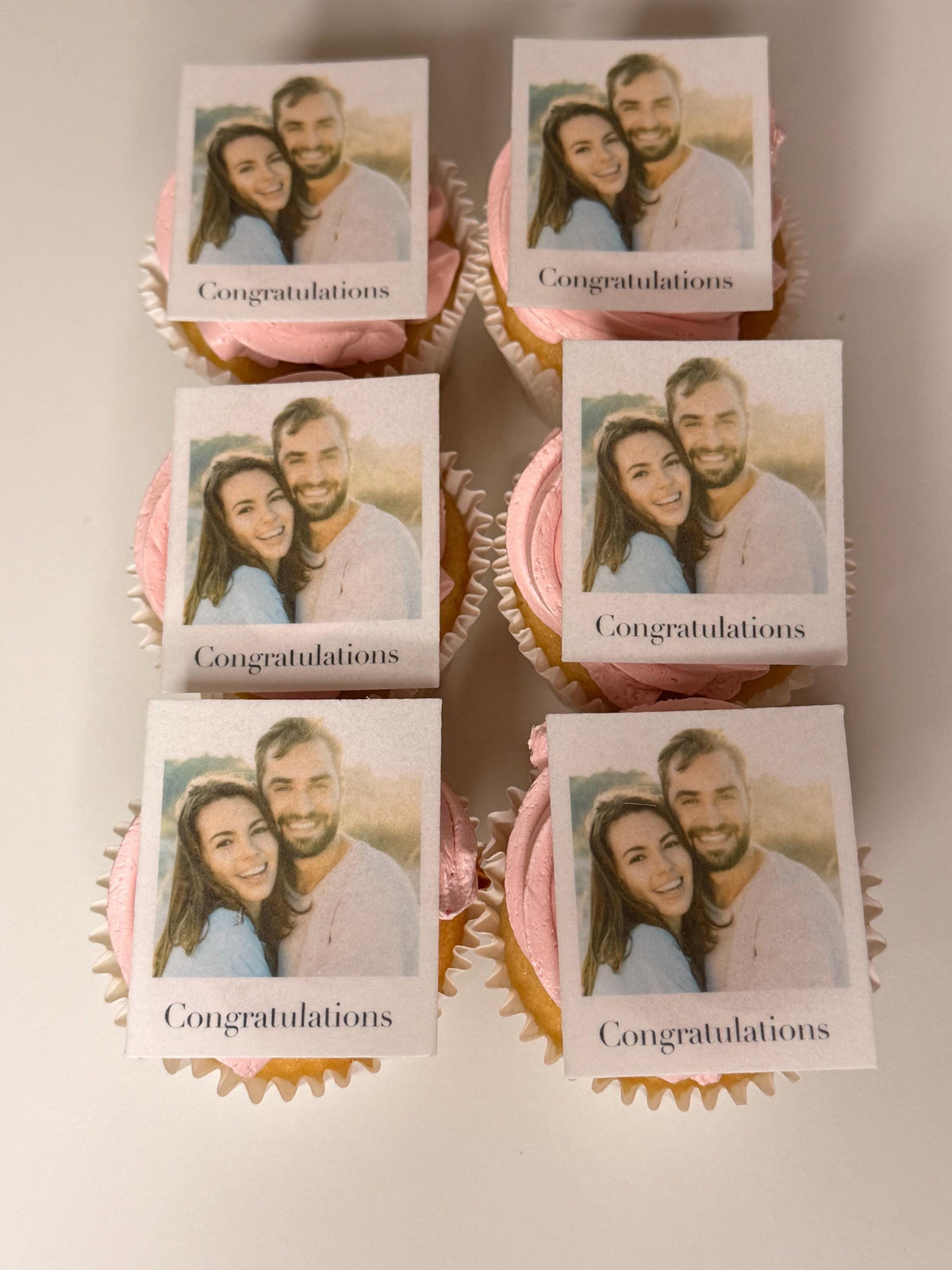 Personalised Photo & Caption Edible Cupcake Toppers