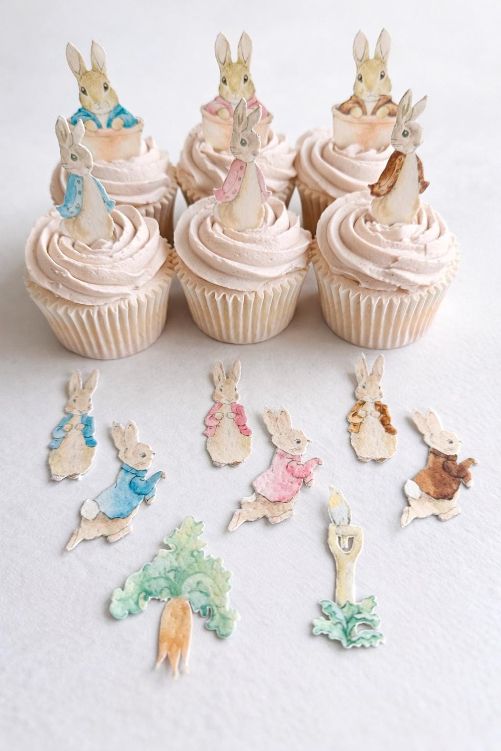 Classic Bunny Edible Cupcake Toppers