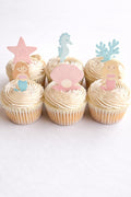 Mermaid Edible Cupcake Toppers