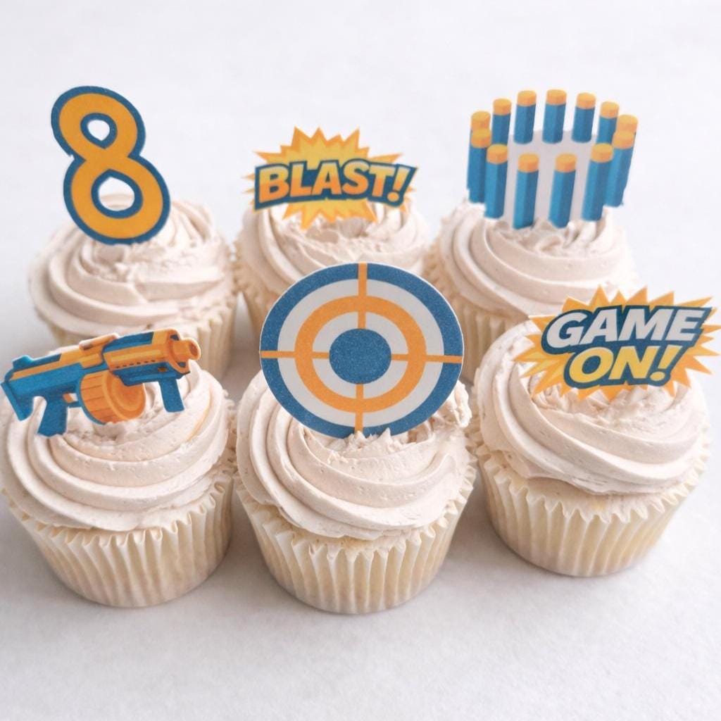 Darts Party Edible Cupcake Toppers