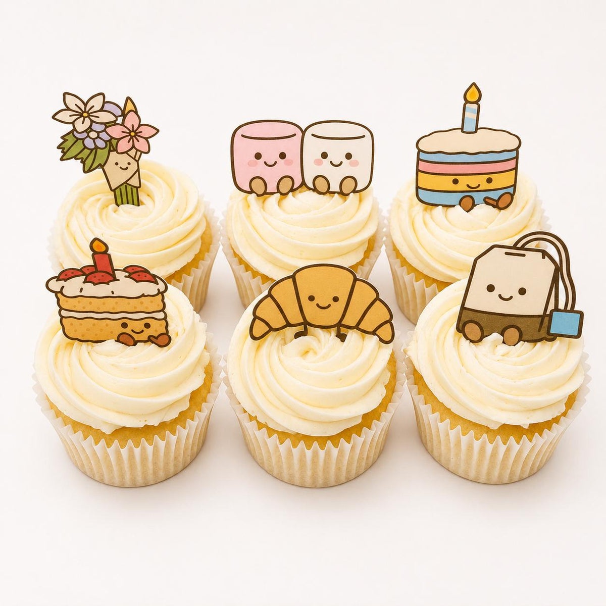 Amuseables Style Edible Cupcake Toppers