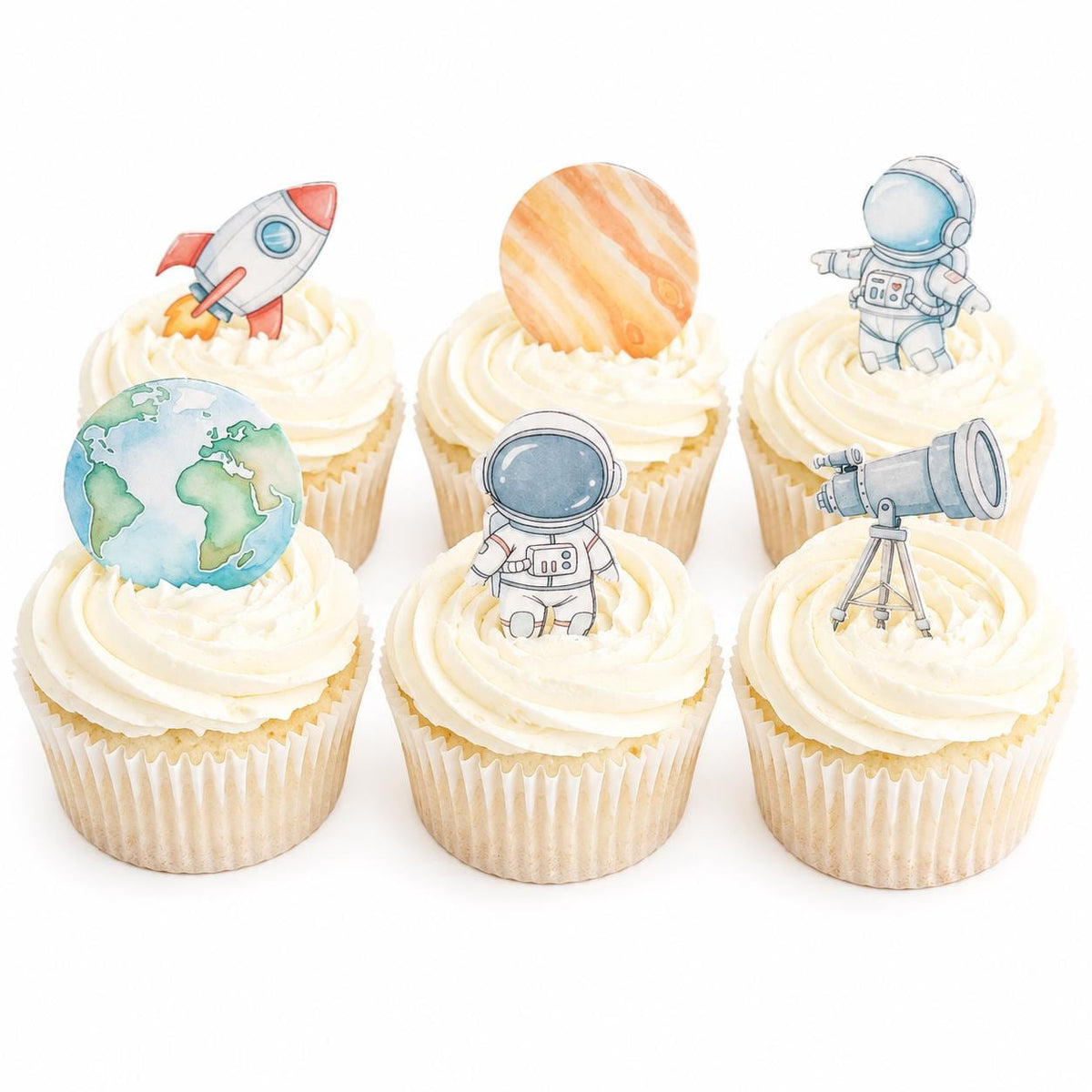 Space Edible Cupcake Toppers