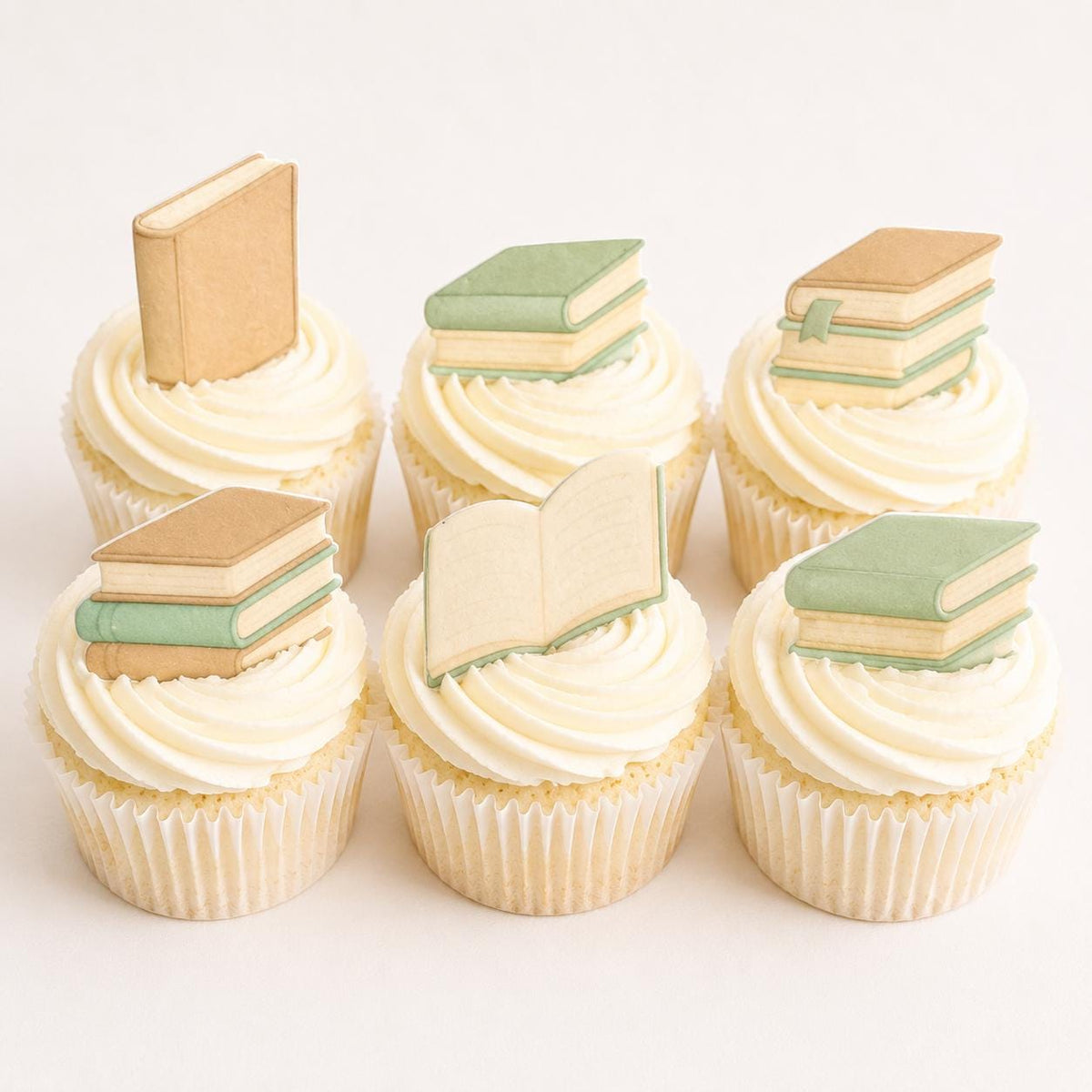 Edible Book Cupcake Toppers, Wafer Card