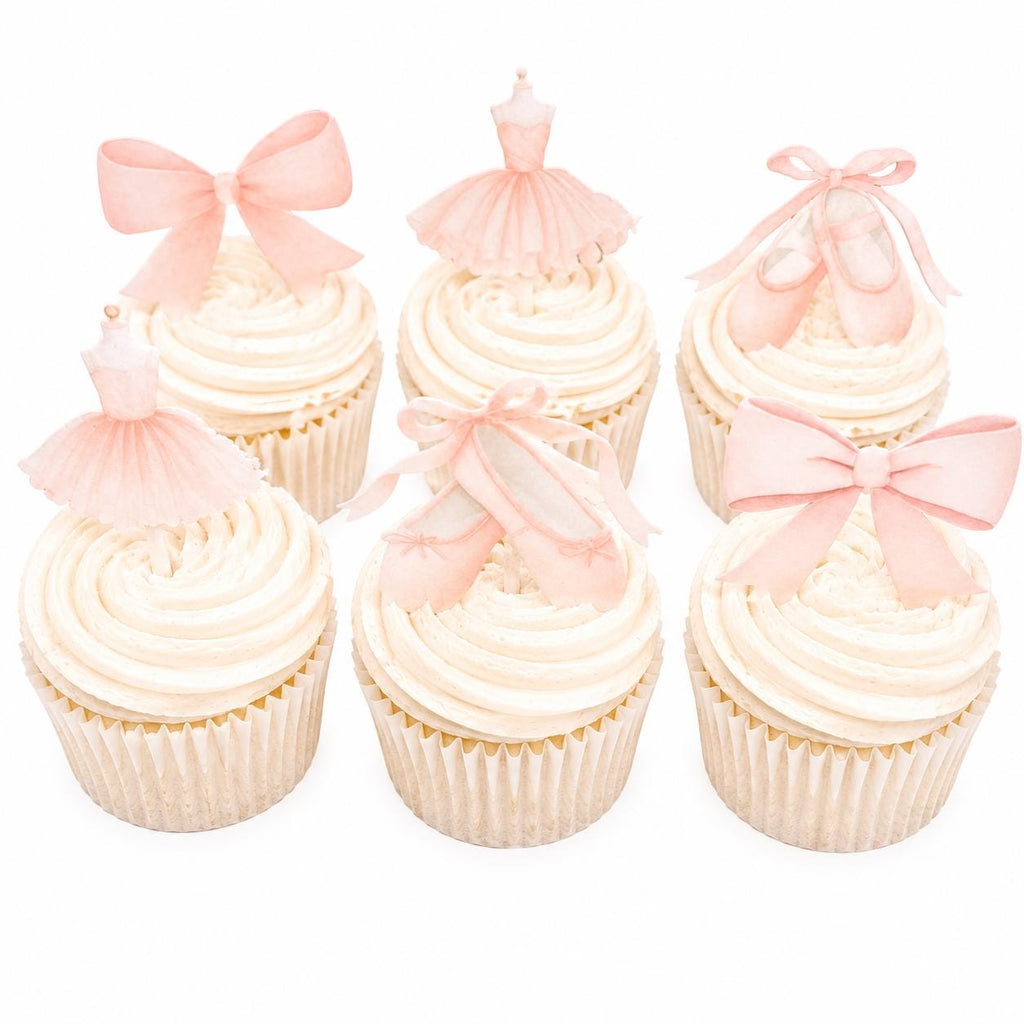 Ballet Dancer Edible Cupcake Toppers