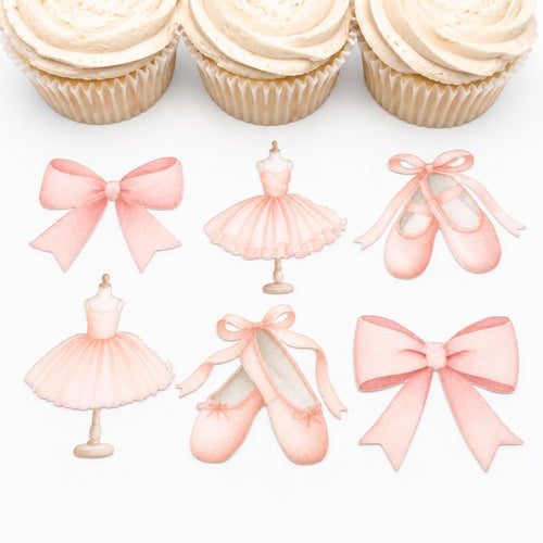 Ballet Dancer Edible Cupcake Toppers