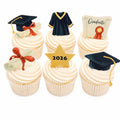 Graduation 2026 Edible Cupcake Toppers