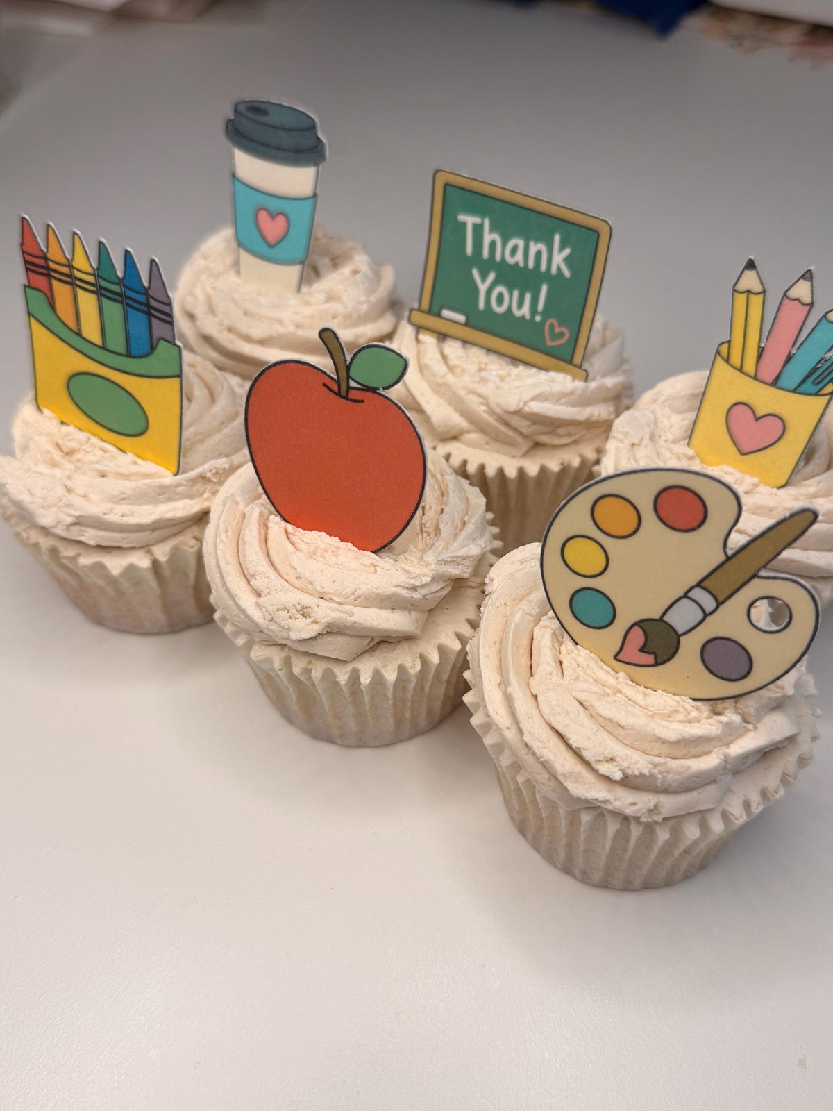 Thank You Teacher Edible Cupcake Toppers