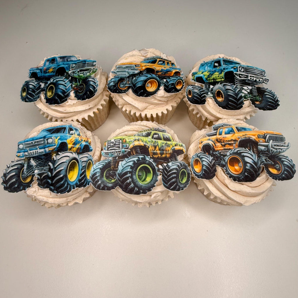 Monster Truck Edible Cupcake Toppers