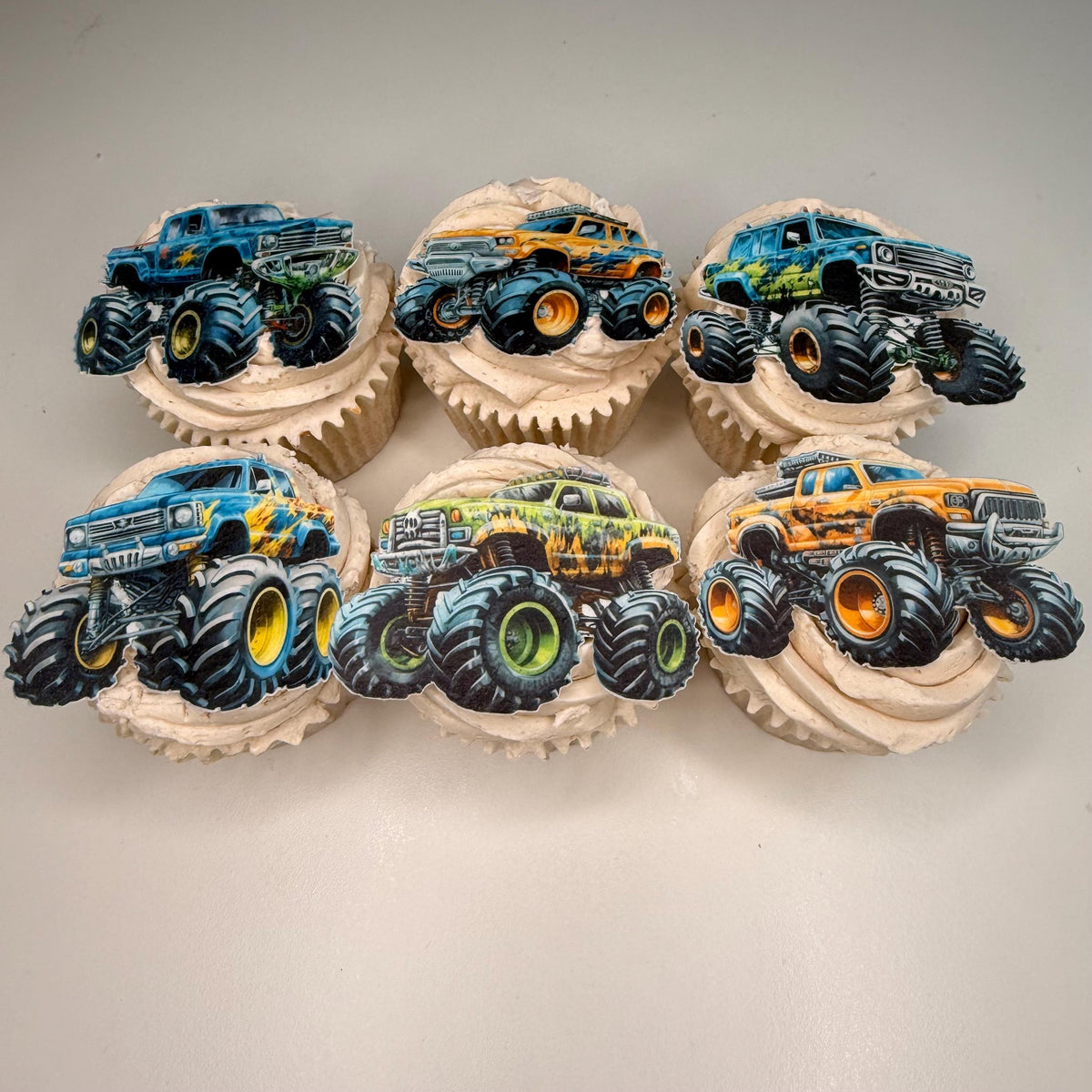 Monster Truck Edible Cupcake Toppers