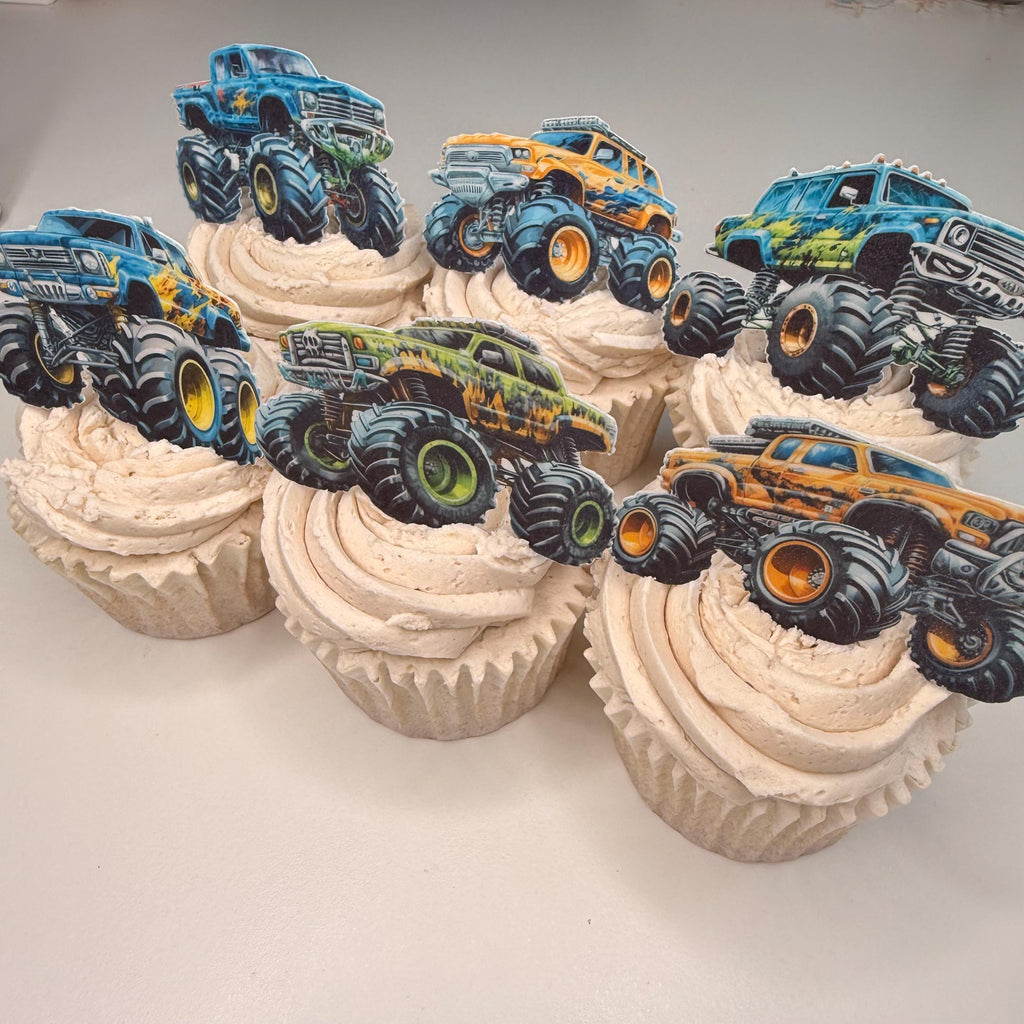 Monster Truck Edible Cupcake Toppers