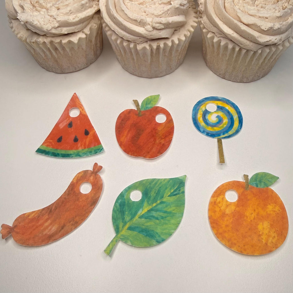 Hungry Caterpillar Edible Cupcake Toppers