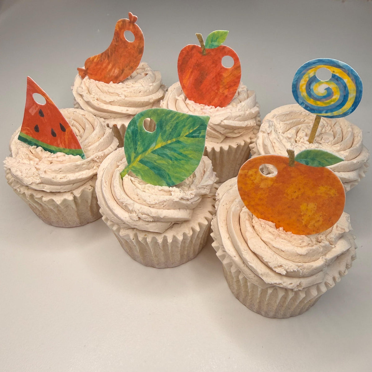 Hungry Caterpillar Edible Cupcake Toppers