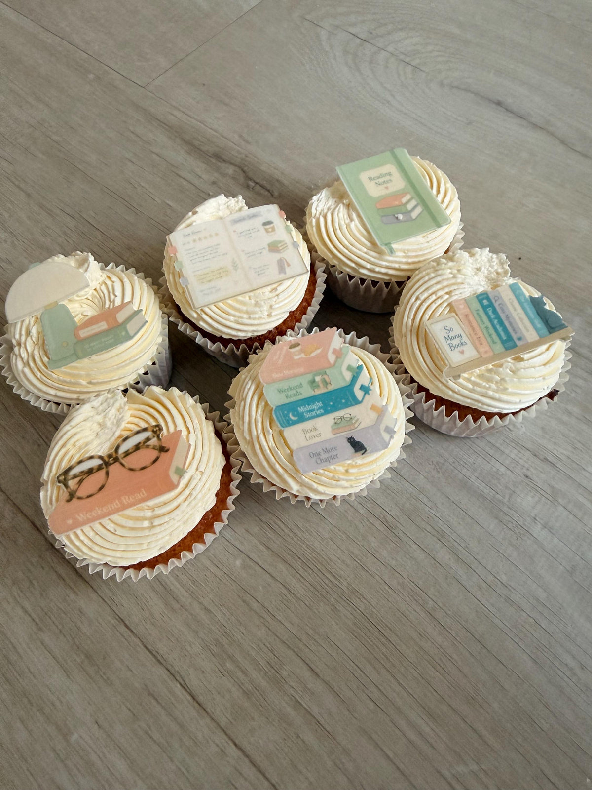 Book Lover & Reading Edible Cupcake Toppers