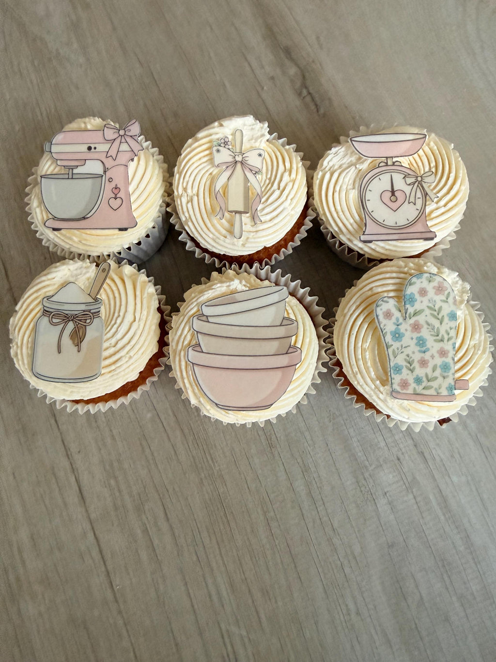 Baking Lover Edible Cupcake Toppers