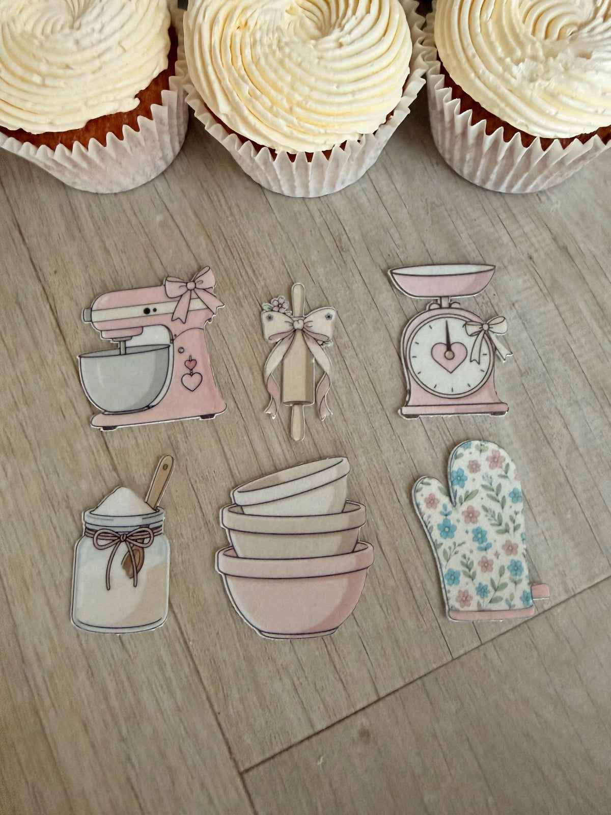 Baking Lover Edible Cupcake Toppers