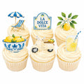 Amalfi Lemon Edible Cupcake Toppers, Summer Party