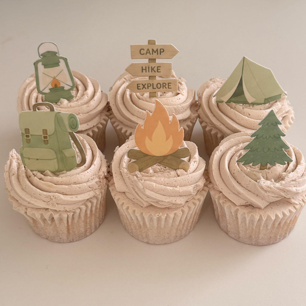 Camping & Hiking Edible Cupcake Toppers