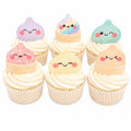 Kawaii Dumpling Edible Cupcake Toppers, Bao Buns
