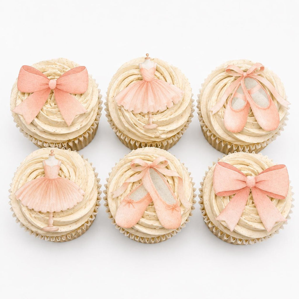 Ballet Dancer Edible Cupcake Toppers