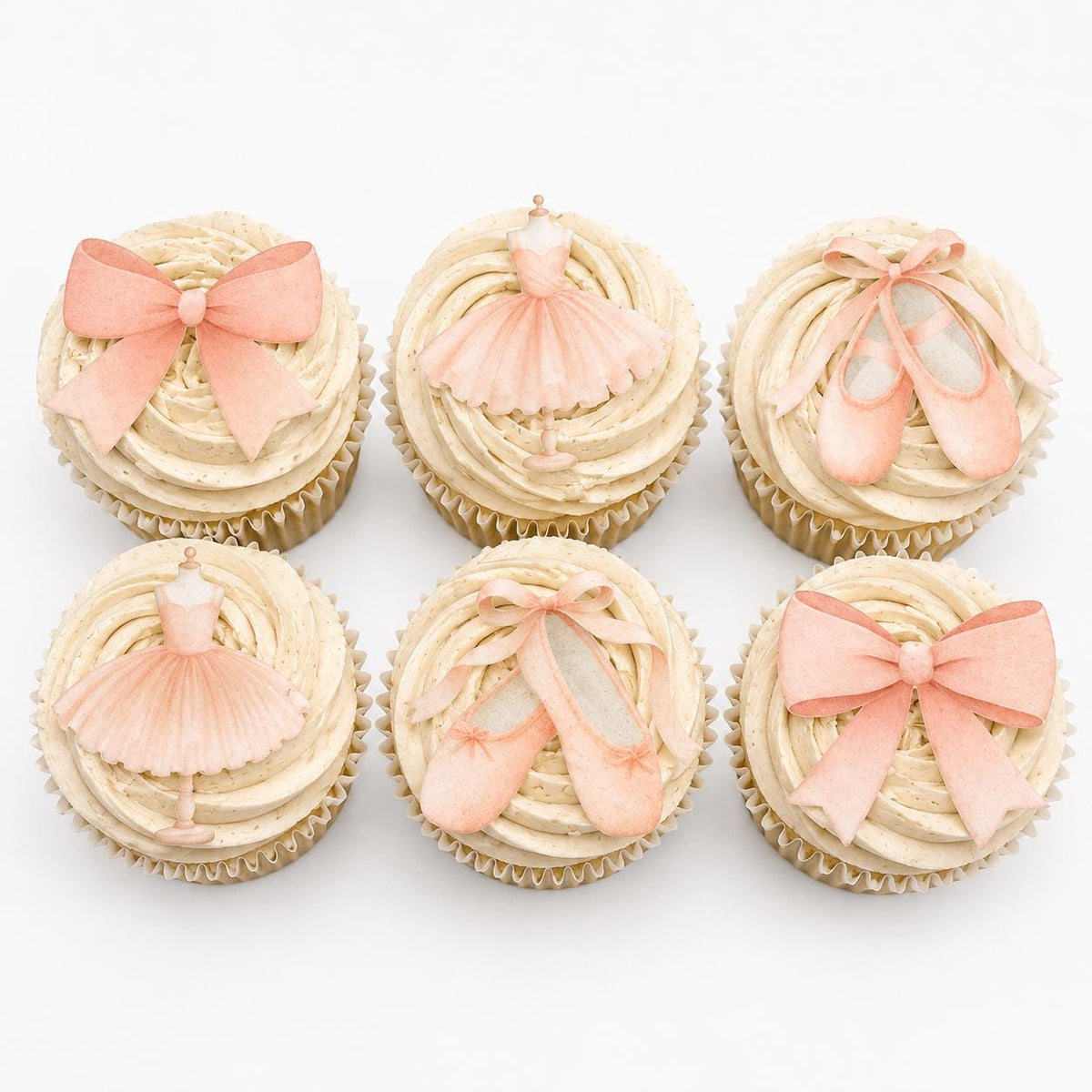 Ballet Dancer Edible Cupcake Toppers
