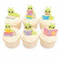 Bookworm Edible Cupcake Toppers