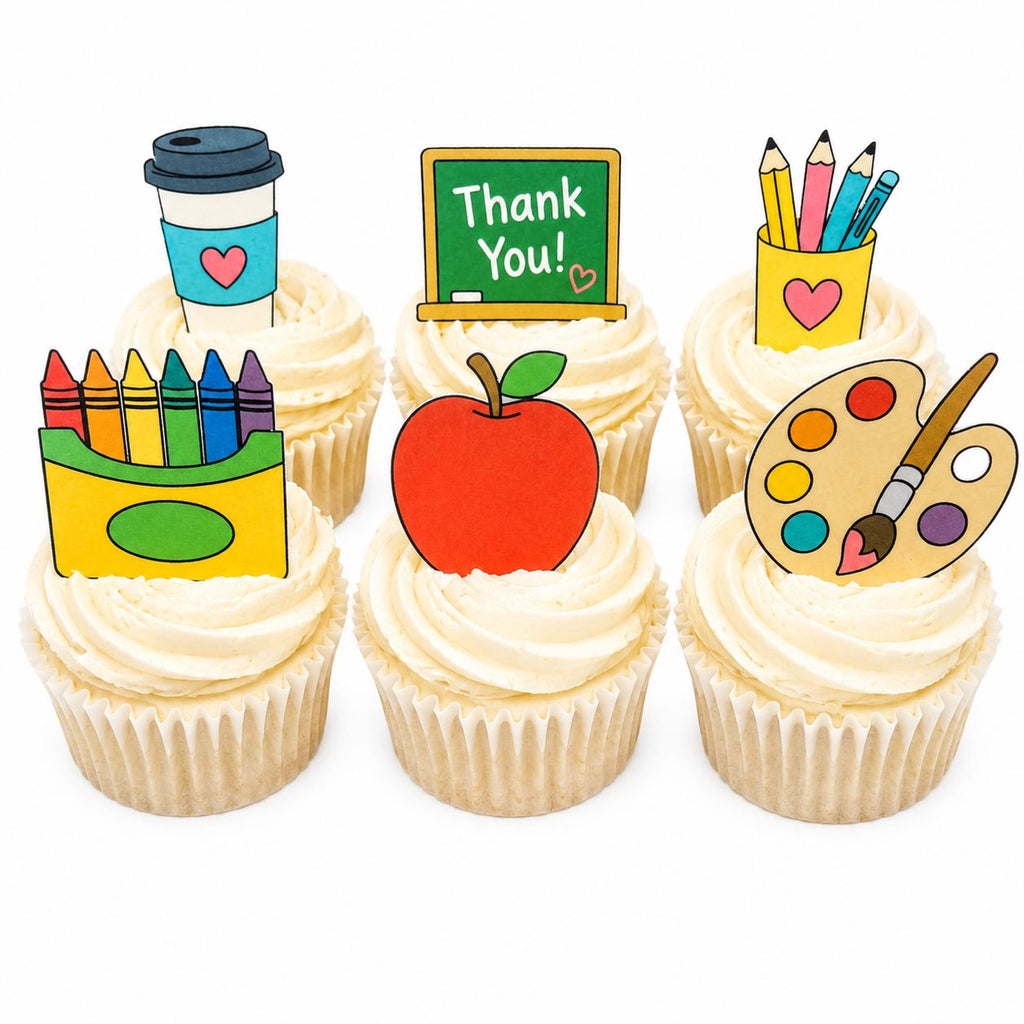 Thank You Teacher Edible Cupcake Toppers