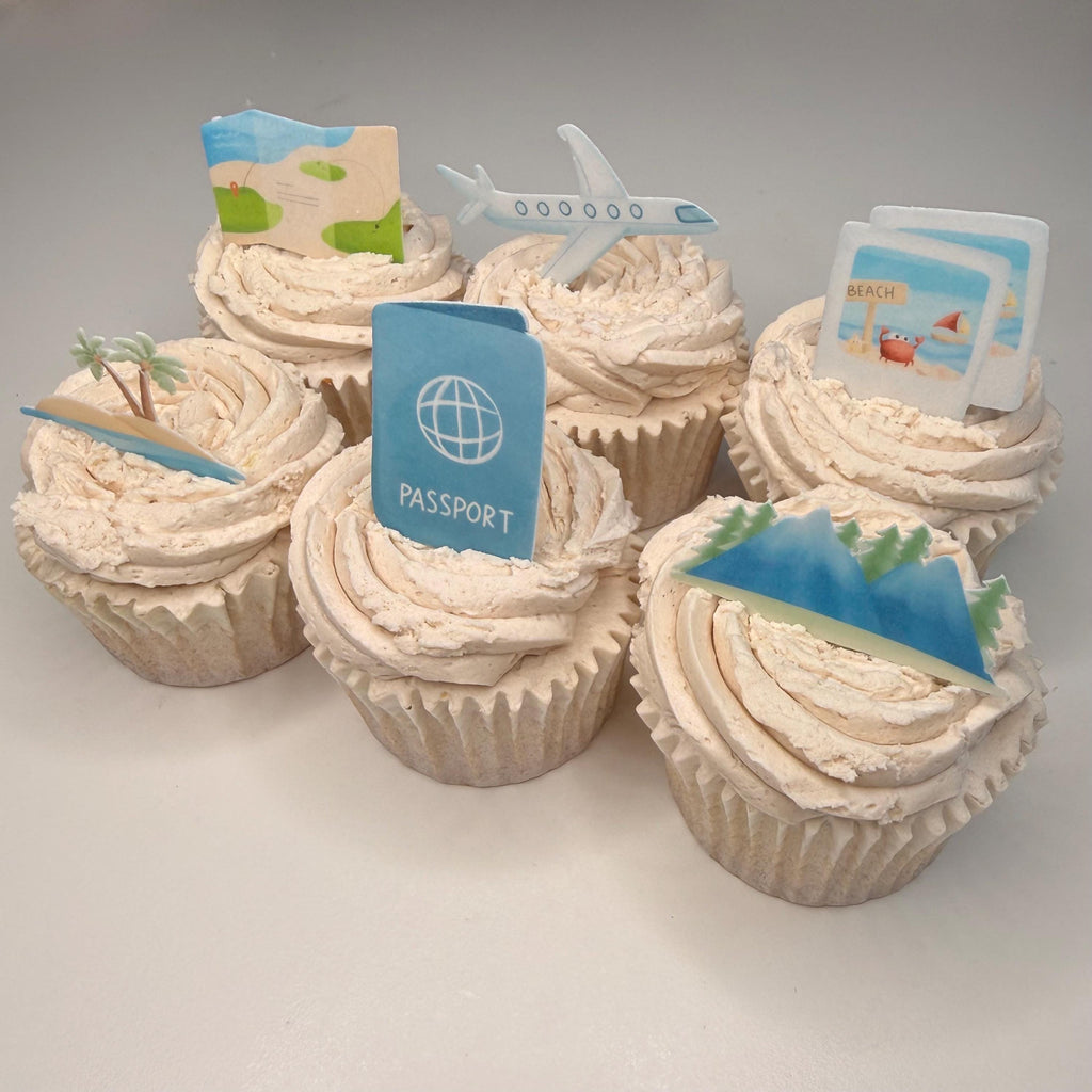 Travel & Holiday Edible Cupcake Toppers