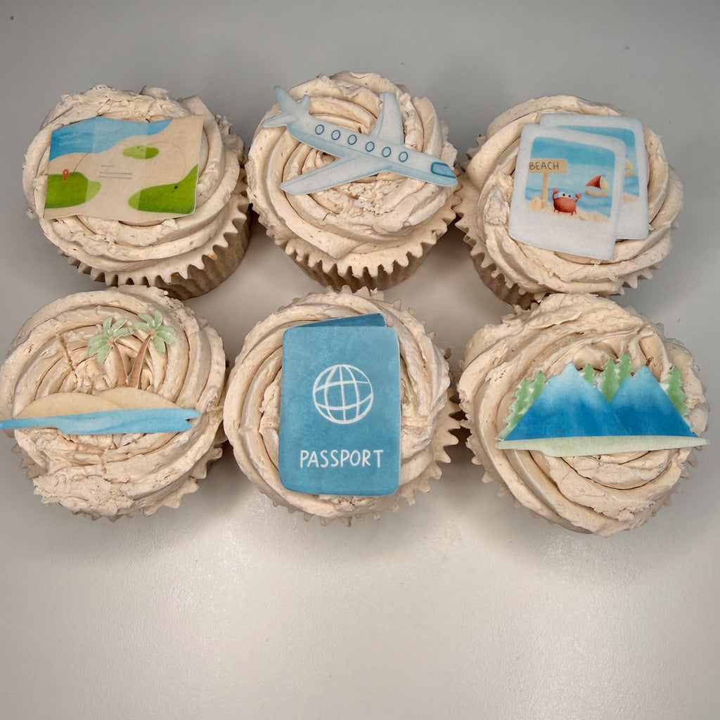 Travel & Holiday Edible Cupcake Toppers