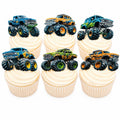 Monster Truck Edible Cupcake Toppers