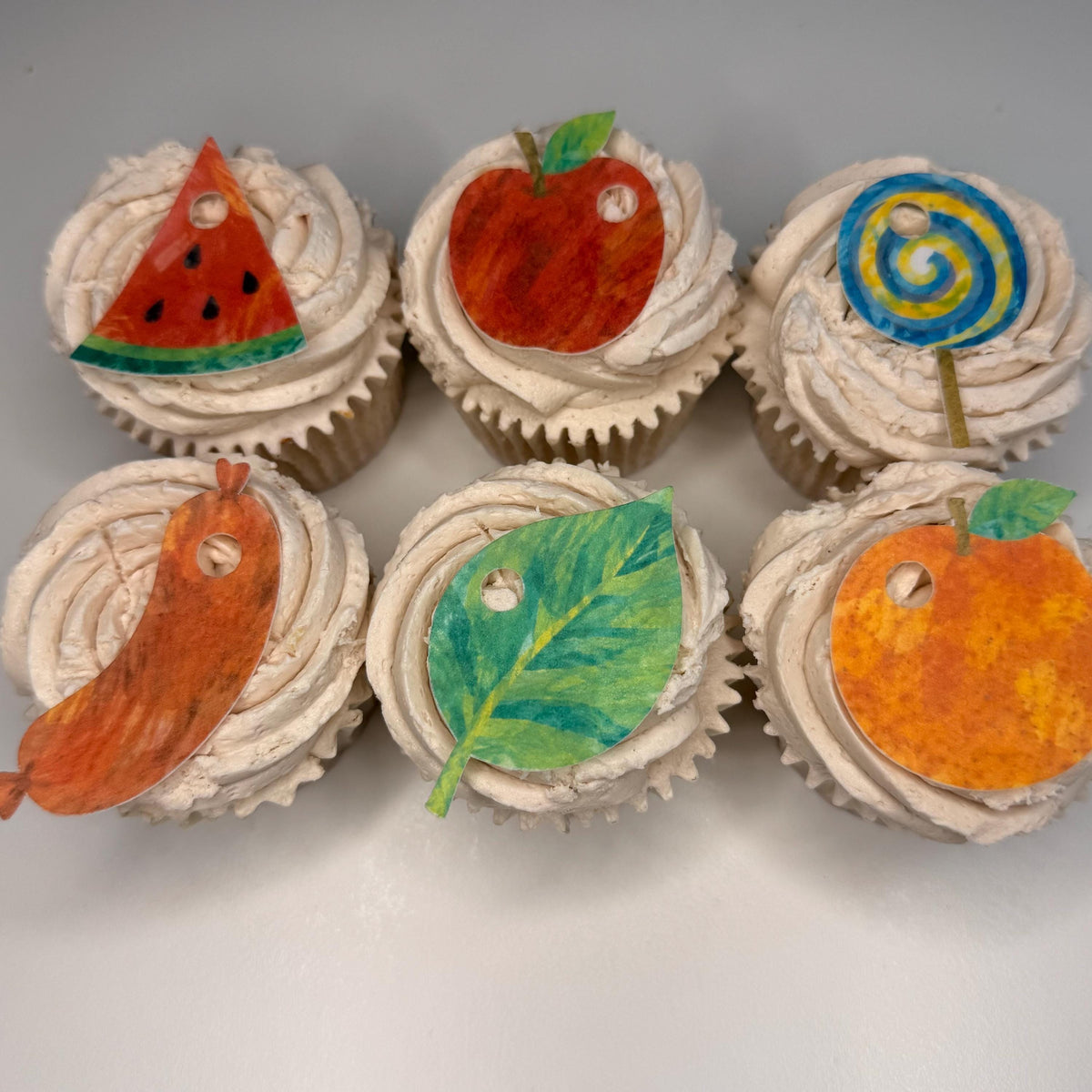 Hungry Caterpillar Edible Cupcake Toppers
