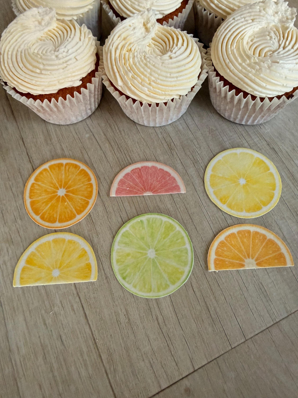 Citrus Edible Cupcake Toppers, Summer Party