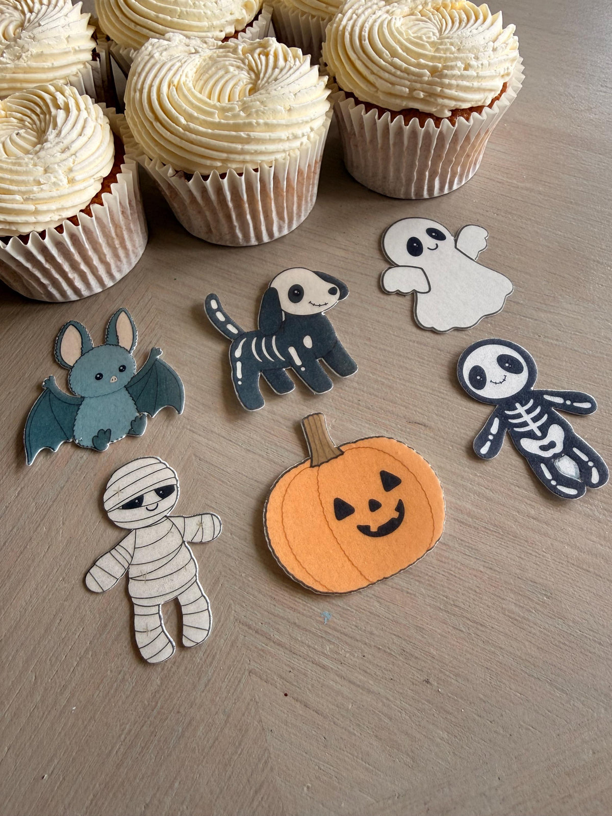Halloween Amuseables Style Edible Cupcake Toppers