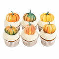 Pumpkin Edible Cupcake Toppers, Halloween & Harvest
