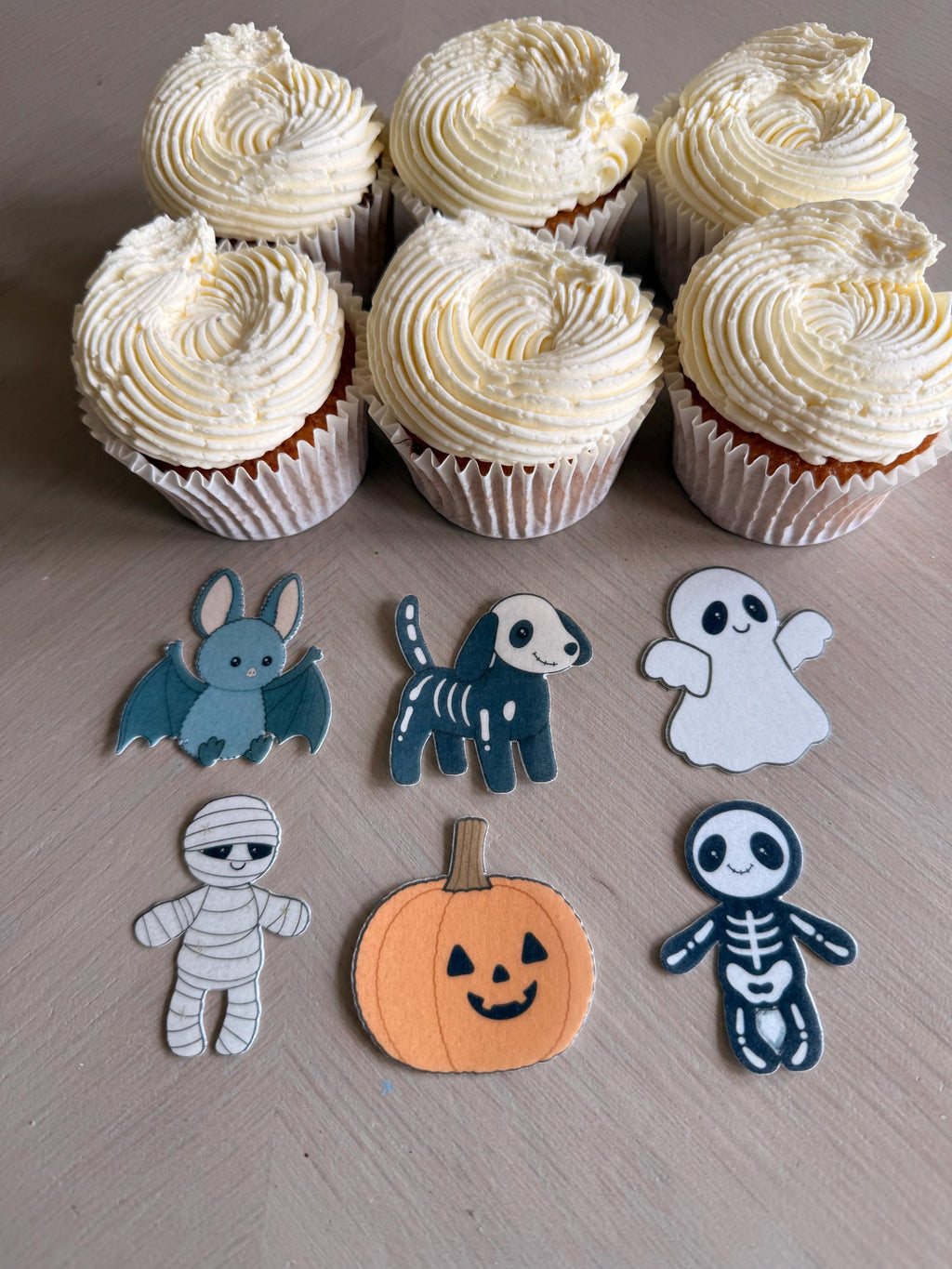Halloween Amuseables Style Edible Cupcake Toppers