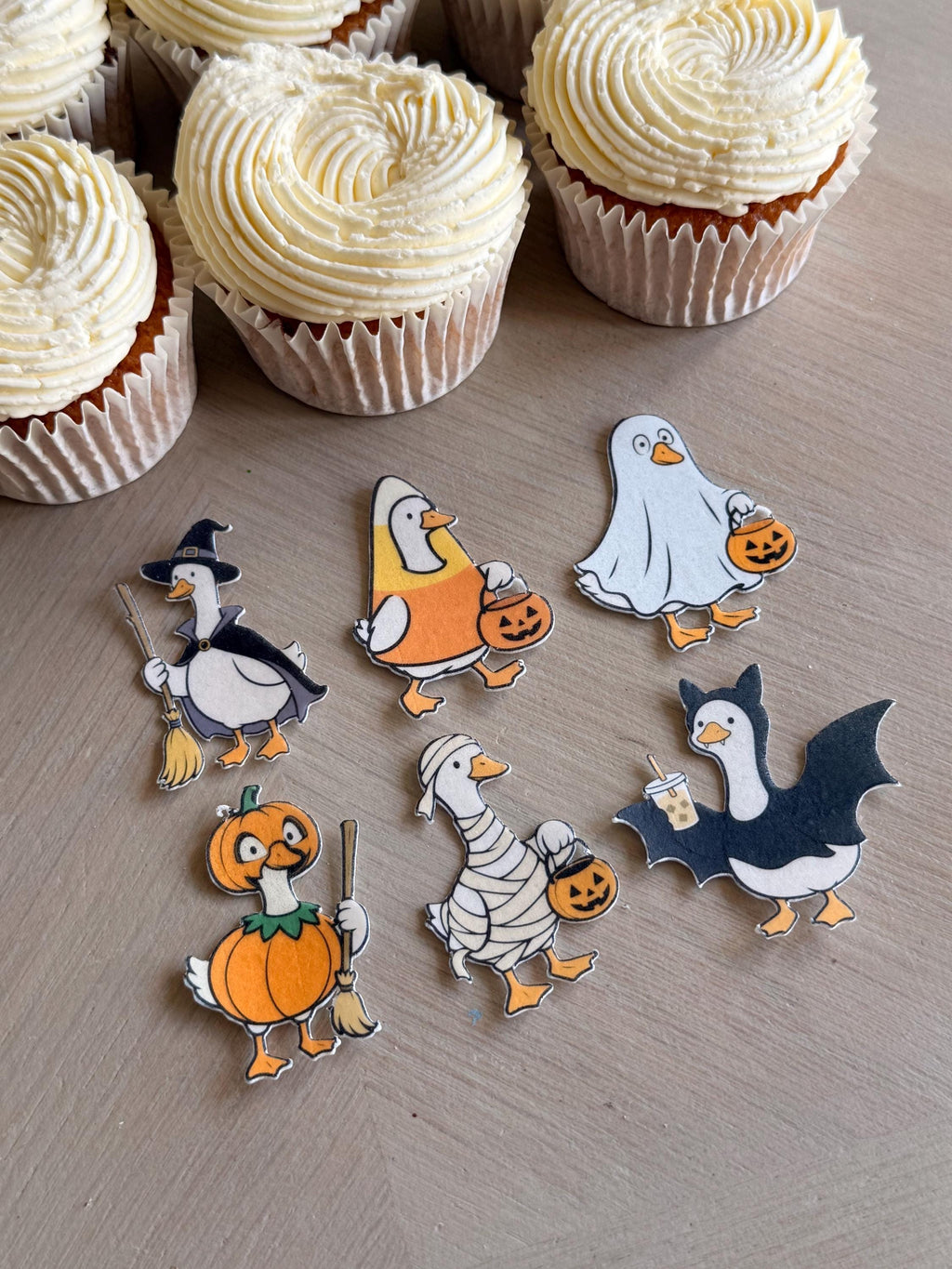 Halloween Goose Edible Cupcake Toppers