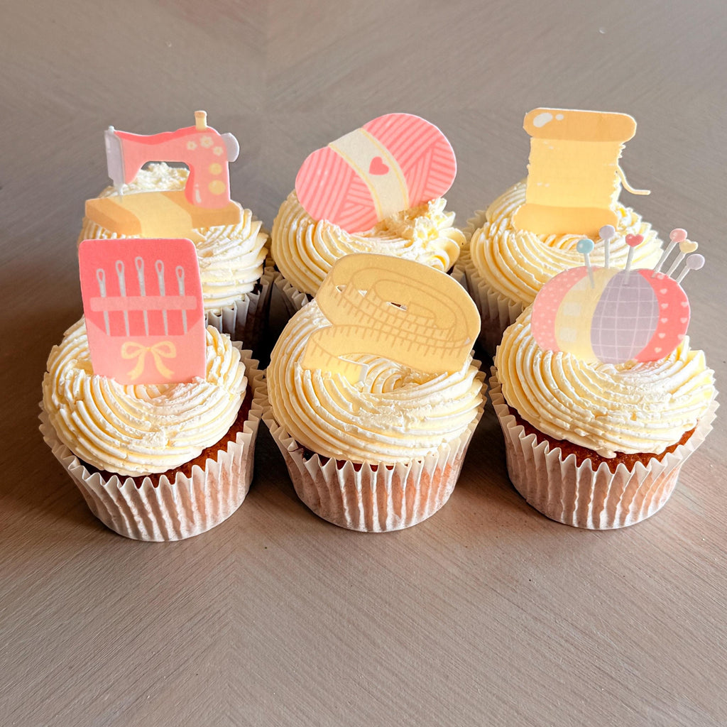 Sewing Edible Cupcake Toppers