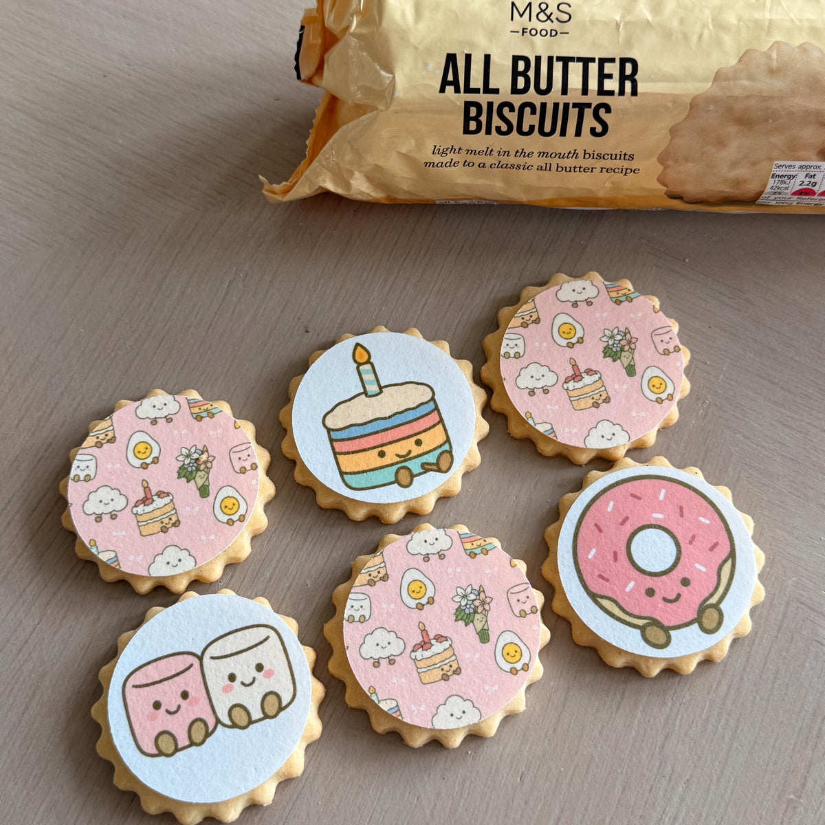 Jellycat Amuseables Style Edible Biscuit & Cupcake Toppers