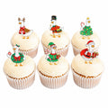 Christmas Goose Edible Cupcake Toppers