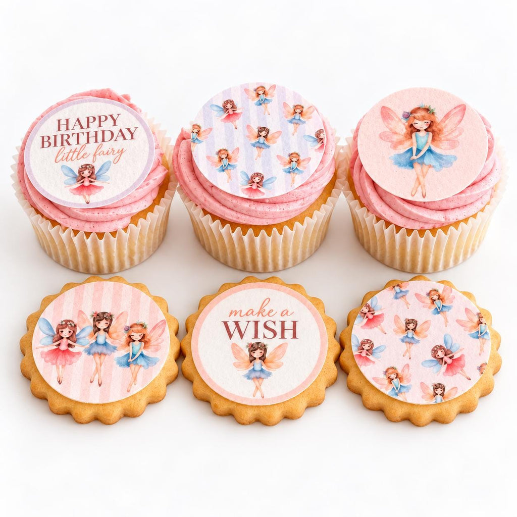 Fairy Edible Biscuit Toppers, 5cm, Enchanted Garden
