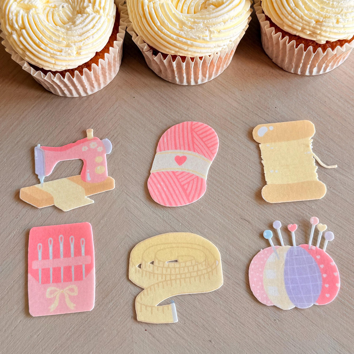 Sewing Edible Cupcake Toppers