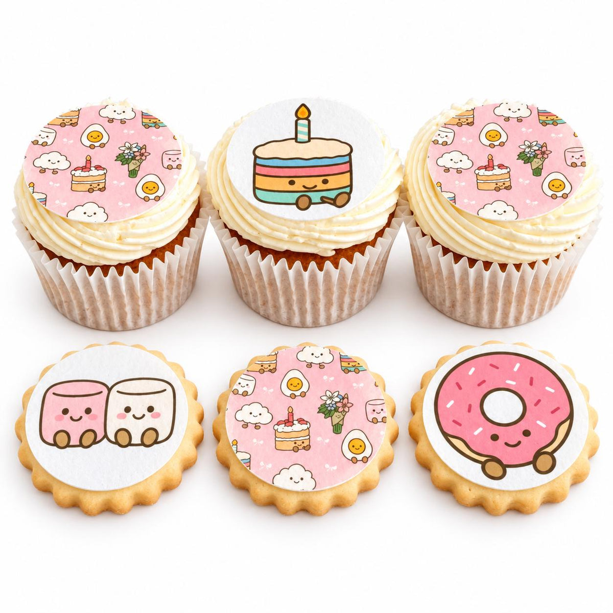 Jellycat Amuseables Style Edible Biscuit & Cupcake Toppers