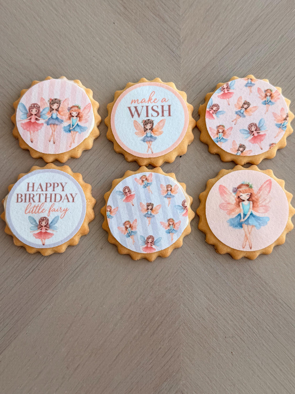 Fairy Edible Biscuit Toppers, 5cm, Enchanted Garden
