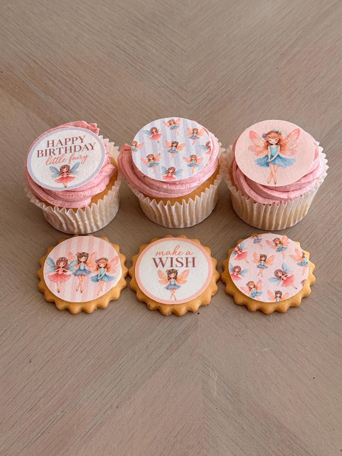 Fairy Edible Biscuit Toppers, 5cm, Enchanted Garden