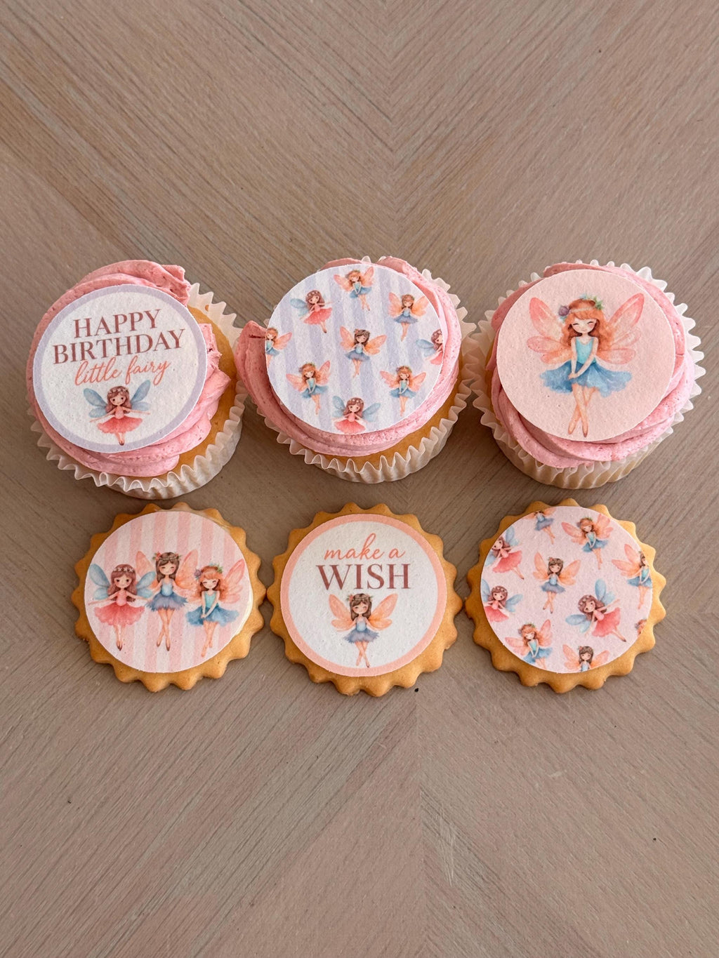 Fairy Edible Biscuit Toppers, 5cm, Enchanted Garden