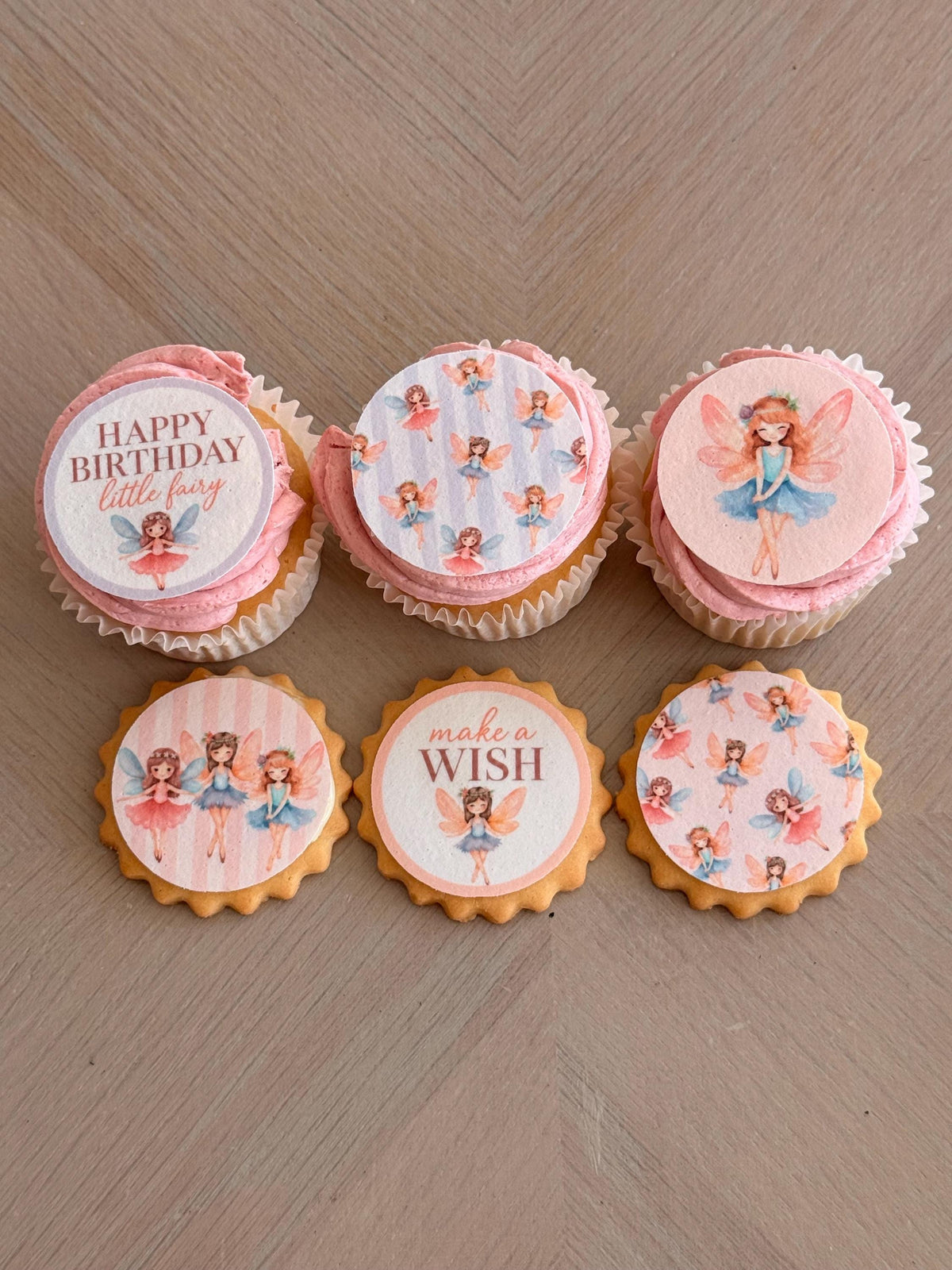 Fairy Edible Biscuit Toppers, 5cm, Enchanted Garden