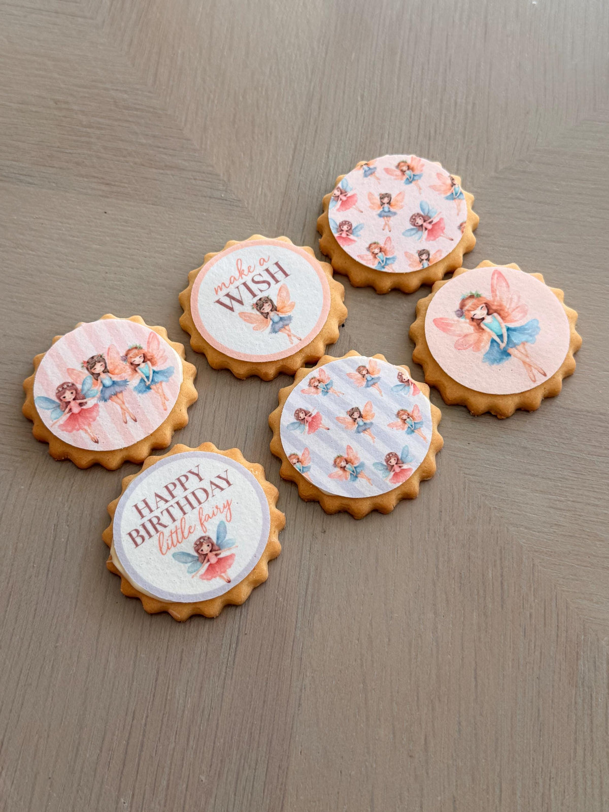 Fairy Edible Biscuit Toppers, 5cm, Enchanted Garden