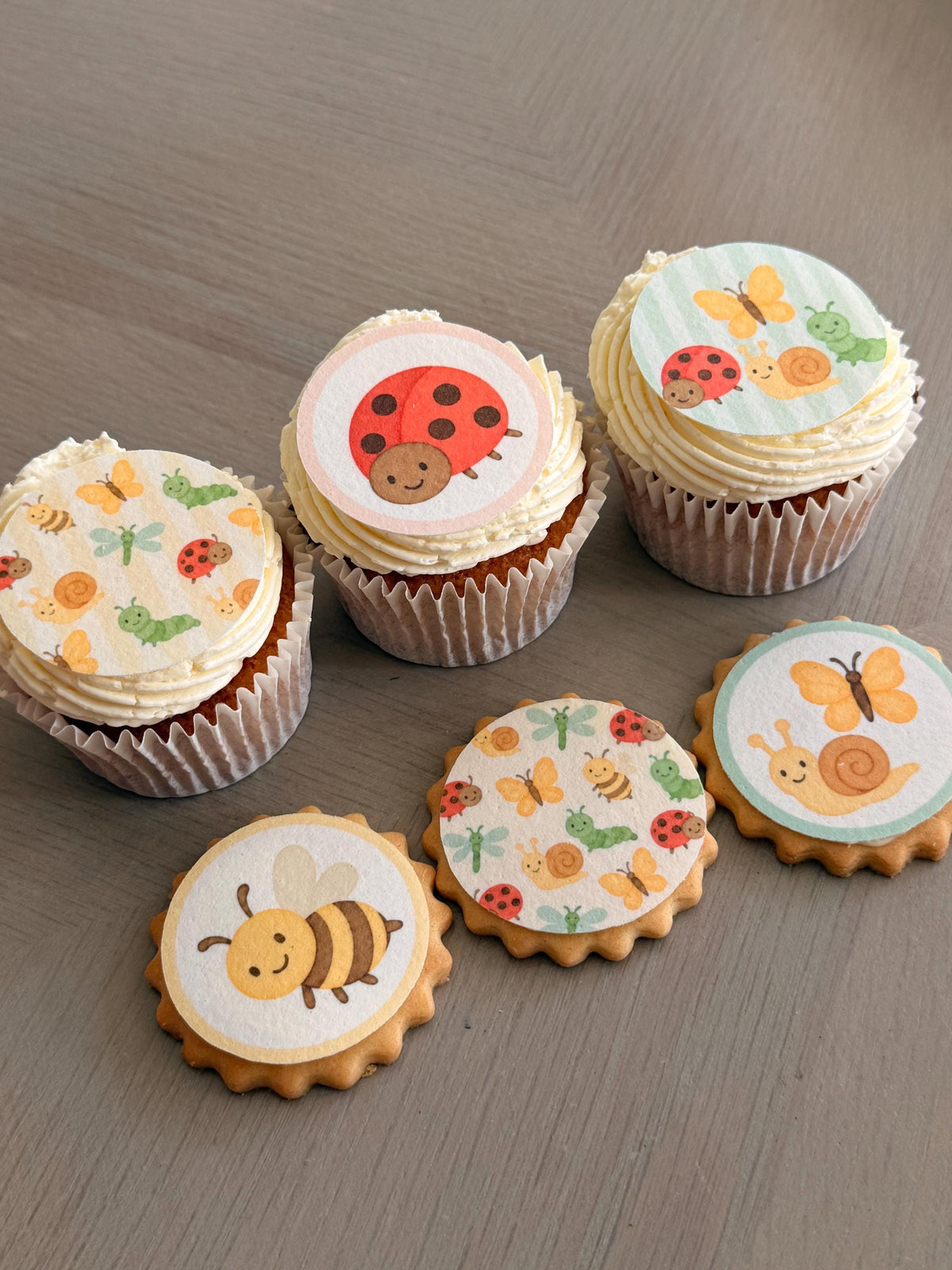Garden Insect Edible Biscuit & Cupcake Toppers